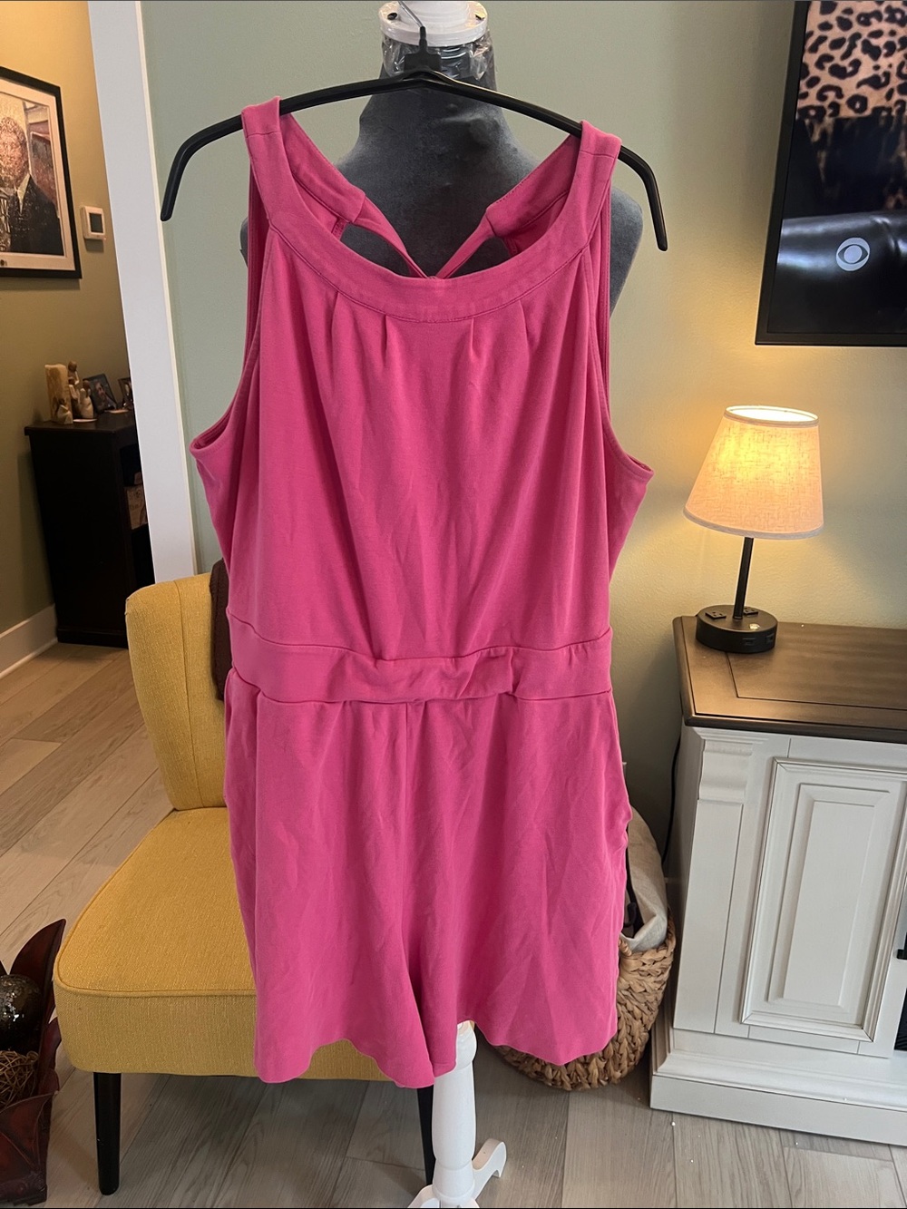 New York & Company Pink Sleeveless Romper